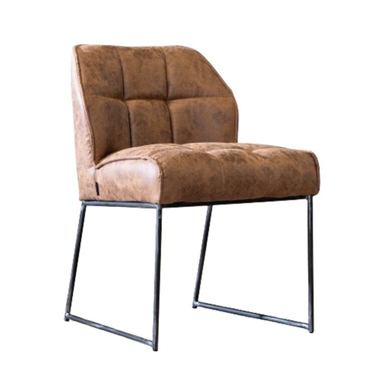 Industriële eetkamerstoel Abel cognac