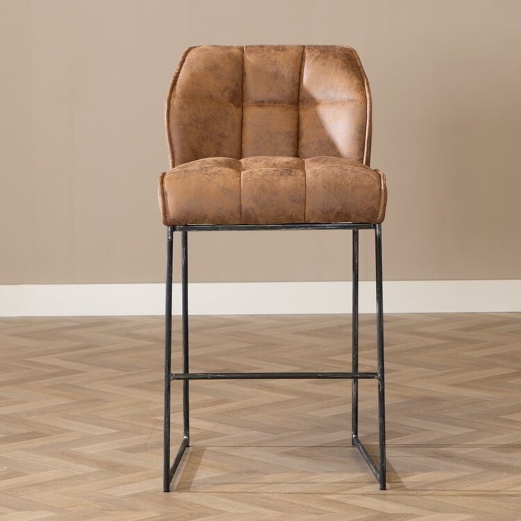 Industriële barkruk Abel cognac 82 cm
