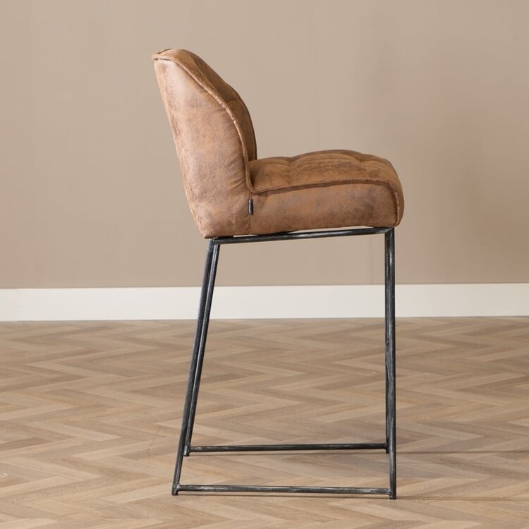 Industriële barkruk Abel cognac 82 cm