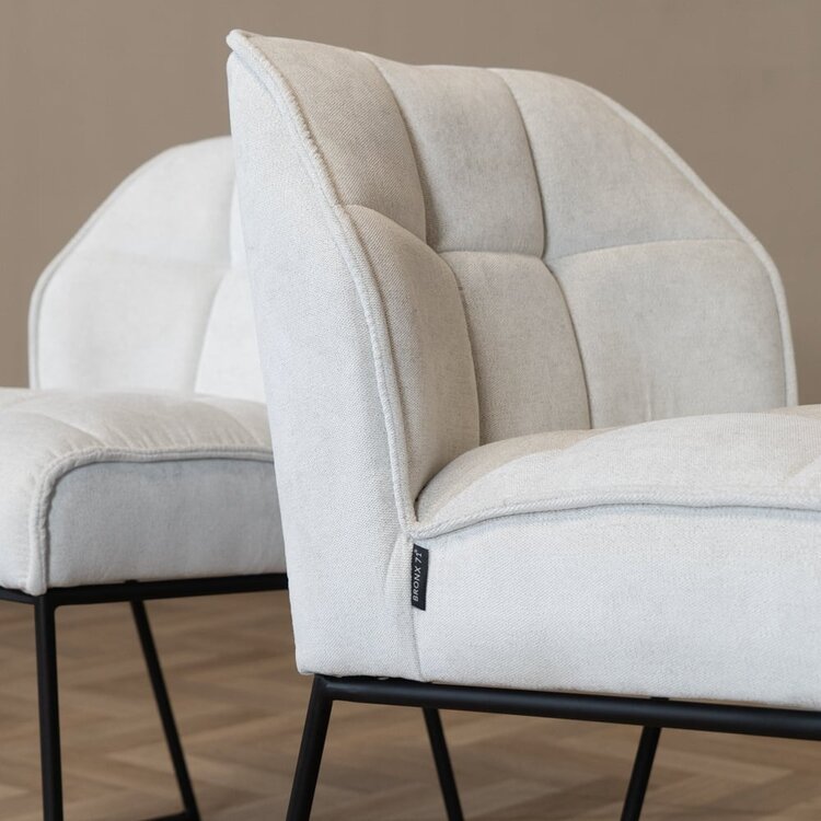 Scandinavische eetkamerstoel Jelle off white