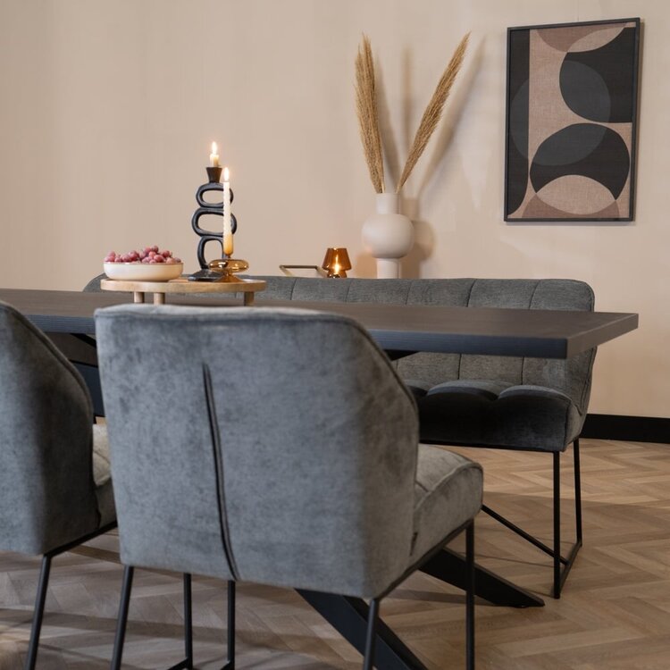 Scandinavische eetkamerstoel Jelle antraciet