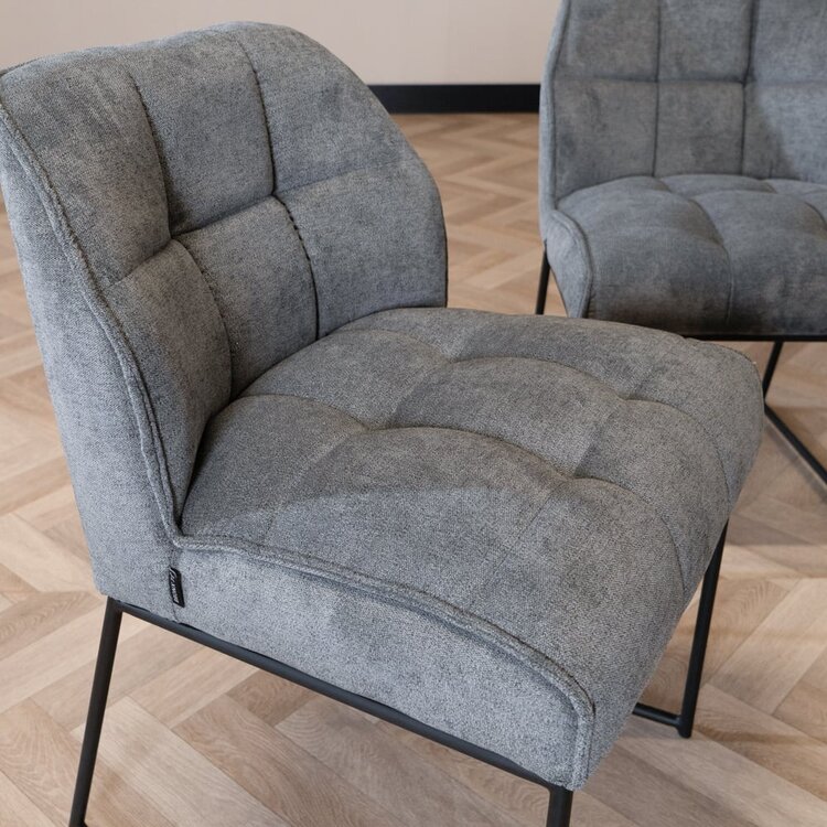 Scandinavische eetkamerstoel Jelle antraciet