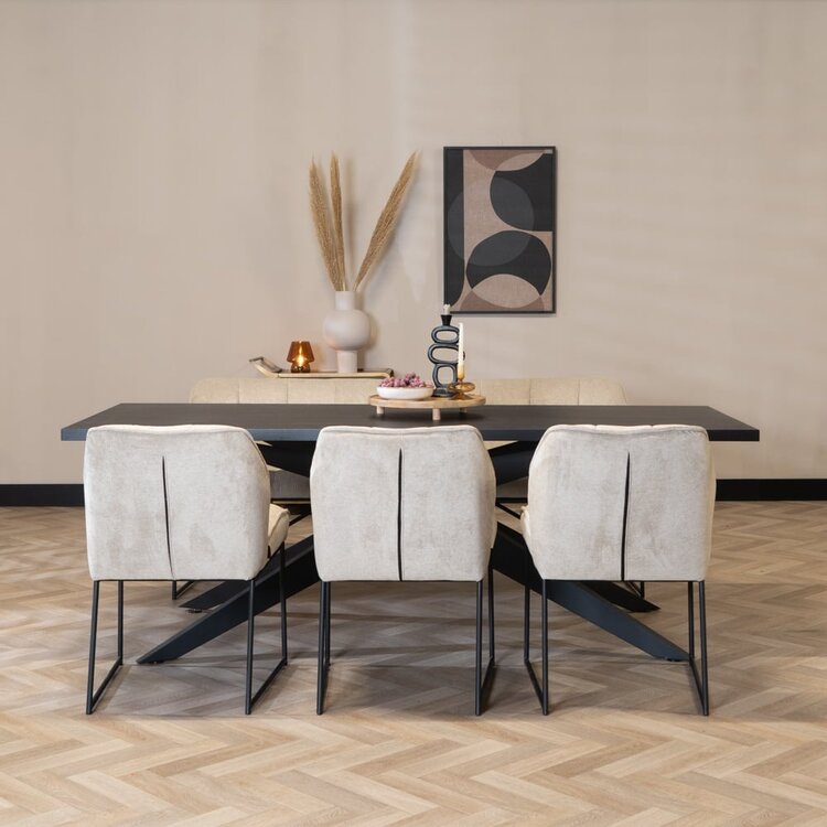 Scandinavische eetkamerstoel Jelle taupe