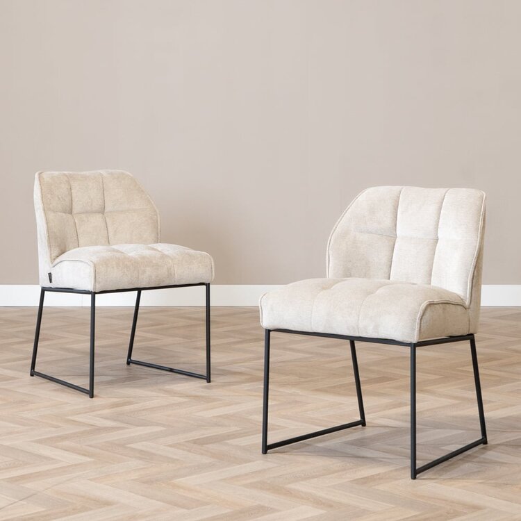 Scandinavische eetkamerstoel Jelle taupe
