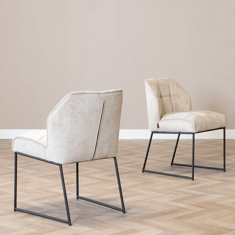 Scandinavische eetkamerstoel Jelle taupe