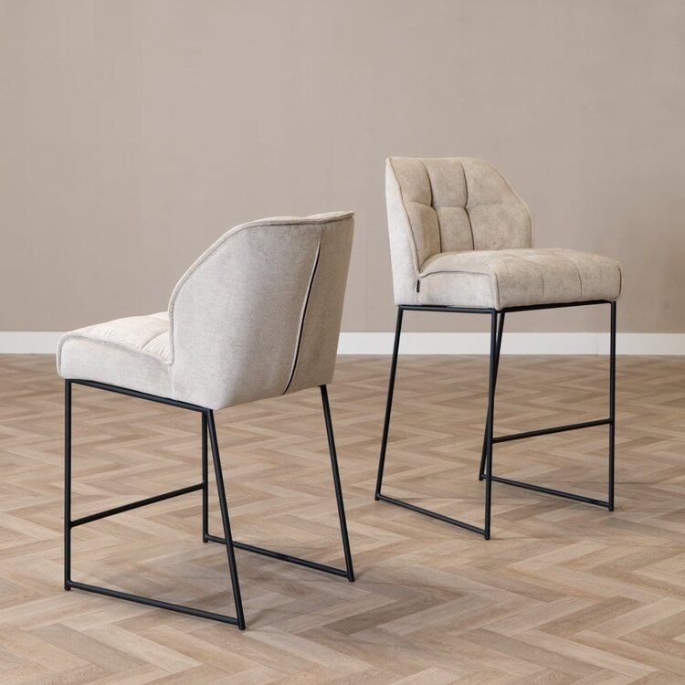 Scandinavische barkruk Jelle taupe 70 cm