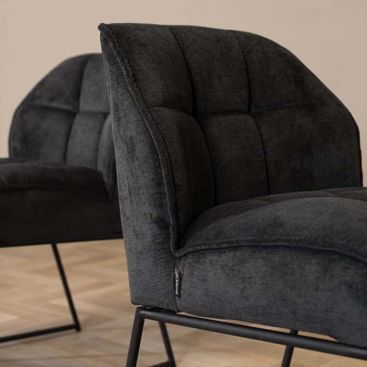 Scandinavische barkruk Jelle zwart 70 cm