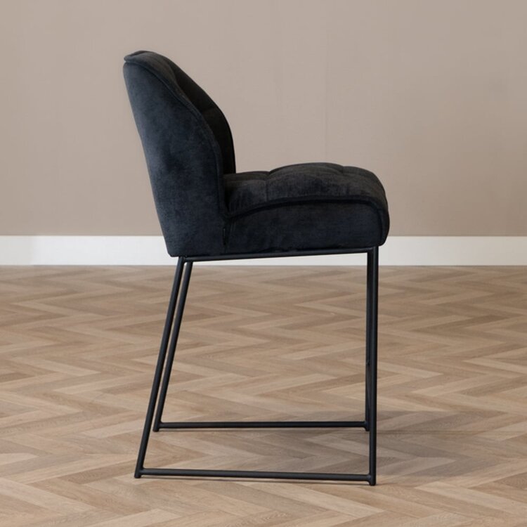 Scandinavische barkruk Jelle zwart 70 cm