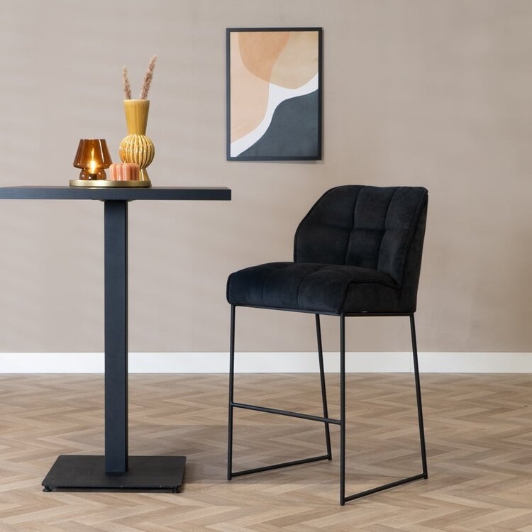 Scandinavische barkruk Jelle zwart 82 cm