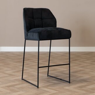 Scandinavische barkruk Jelle zwart 82 cm