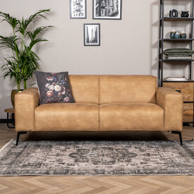 Industriële bank 2,5-zits Vegas eco-leer beige