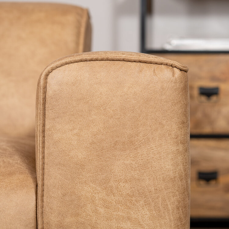 Industriële bank 2,5-zits Vegas eco-leer beige