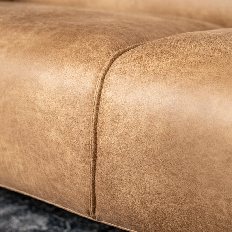 Industriële bank 2,5-zits Vegas eco-leer beige