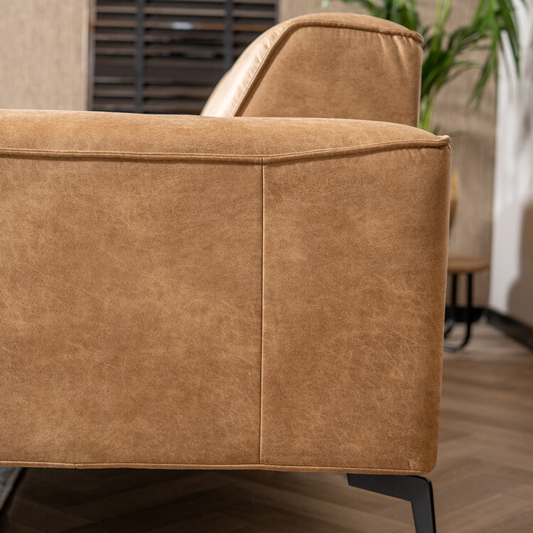 Industriële bank 2,5-zits Vegas eco-leer beige