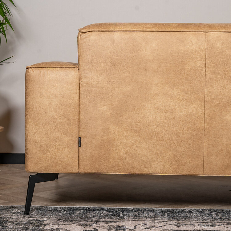 Industriële bank 2,5-zits Vegas eco-leer beige