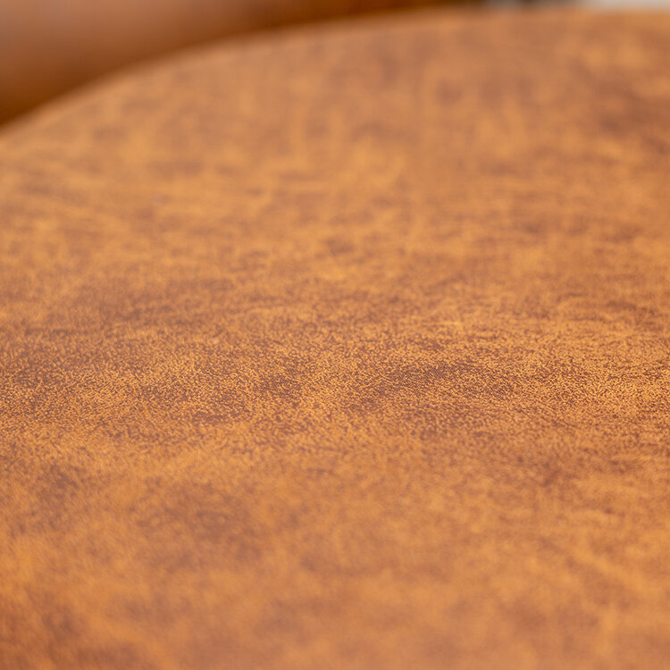 Eco-leren poef Kyla cognac