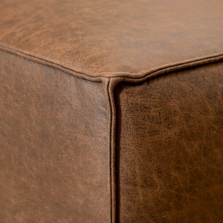 Hocker Memphis eco-leer bruin