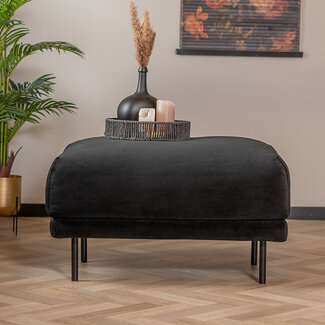 Hocker Denver velvet zwart
