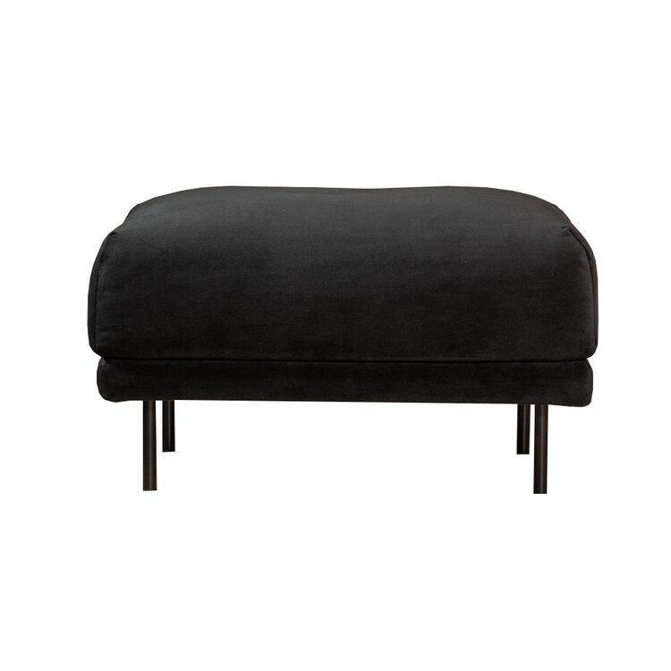Hocker Denver velvet zwart