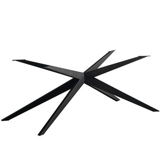 Tafelonderstel spinpoot Torben metaal zwart 140 x 80 cm