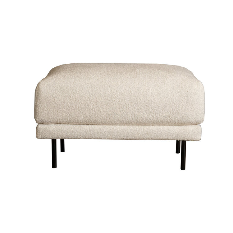 Scandinavische hocker Denver bouclé wit