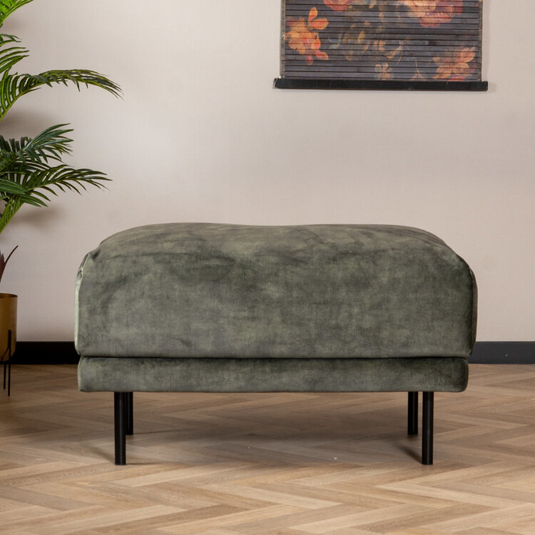 Hocker Denver velvet donkergroen