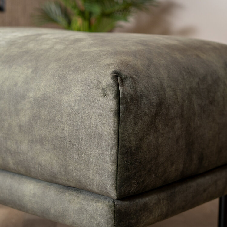 Hocker Denver velvet donkergroen