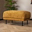 Hocker Denver stof chenille okergeel