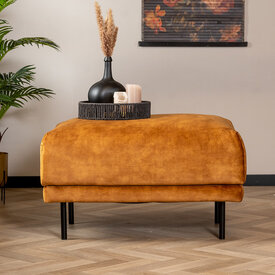 Hocker Denver velvet okergeel