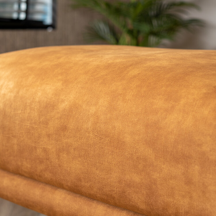 Hocker Denver velvet okergeel