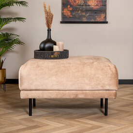 Hocker Denver velvet taupe
