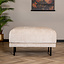 Hocker Denver wit/beige stof chenille