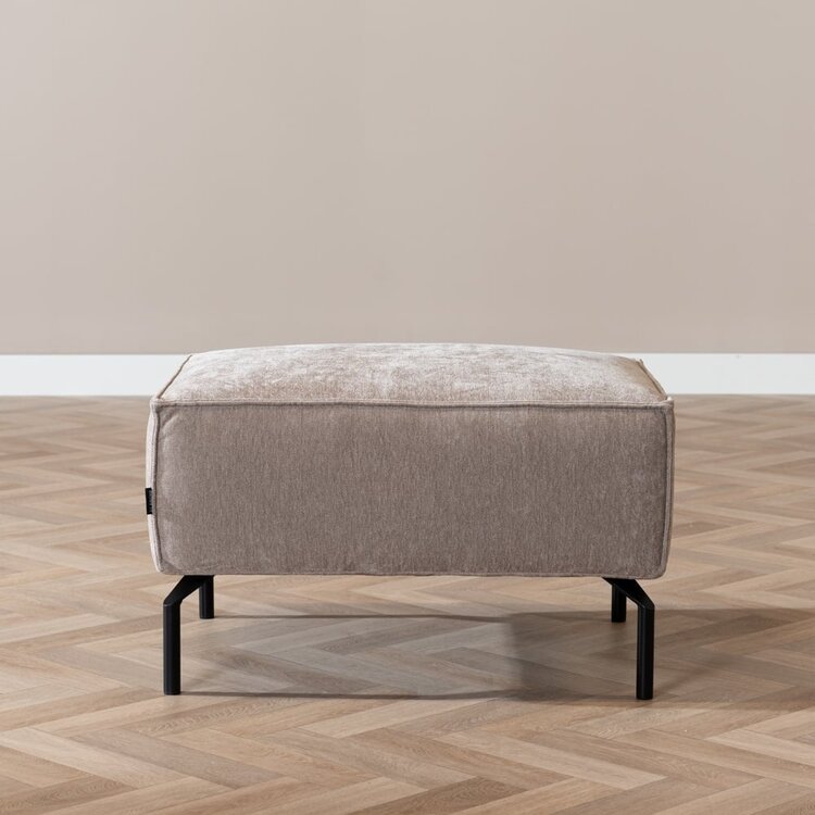 Hocker Kansas stof gemêleerd taupe