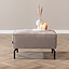 Hocker Kansas stof gemêleerd taupe
