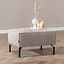 Hocker Kansas stof gemêleerd taupe