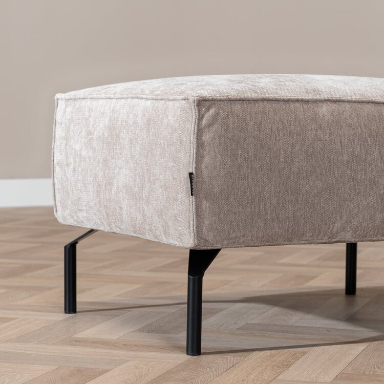 Hocker Kansas stof gemêleerd taupe