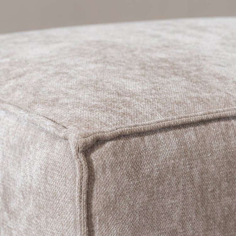 Hocker Kansas stof gemêleerd taupe