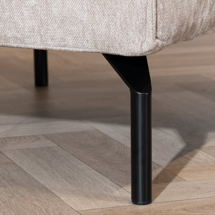 Hocker Kansas stof gemêleerd taupe