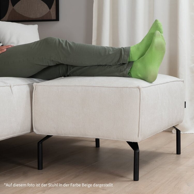 Hocker Kansas stof gemêleerd taupe