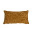 Sierkussen Feline chenille stof okergeel 25 x 45 cm