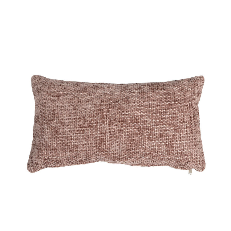 Sierkussen Feline chenille stof roze 25 x 45 cm