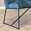 Velvet eetkamerbank Janna blauw 185 cm