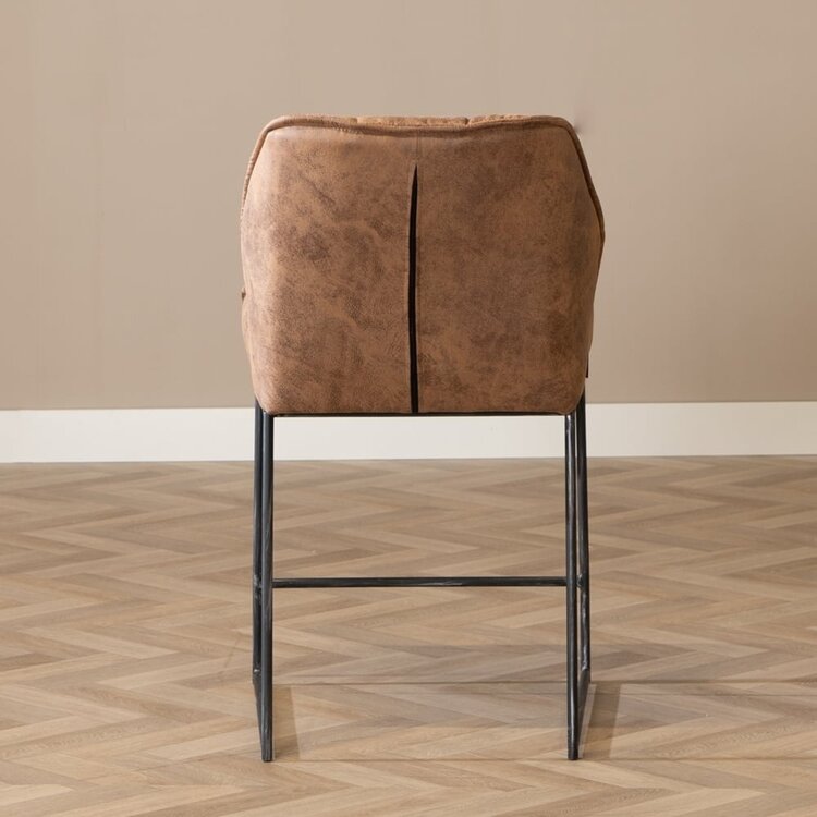 Industriële barkruk Abel cognac 70 cm