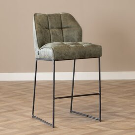 Industriële barkruk Abel olijfgroen 82 cm
