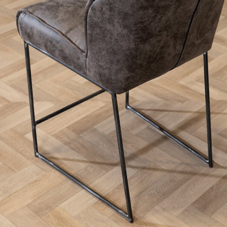 Industriële barkruk Abel antraciet 70 cm
