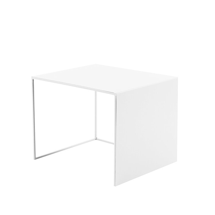 Bijzettafel Bianca metaal wit 37 cm hoog