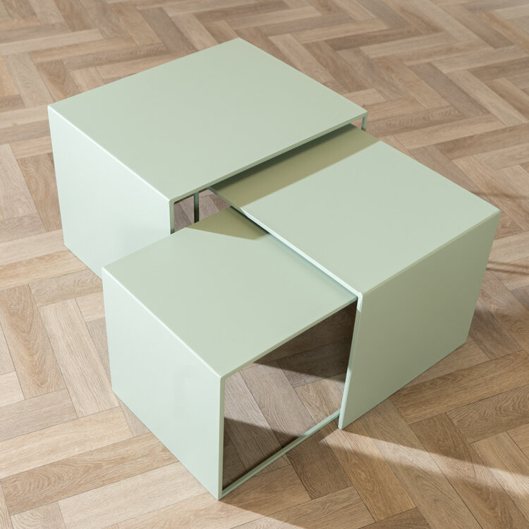 Bijzettafel Lucia metaal lichtgroen 34 cm hoog