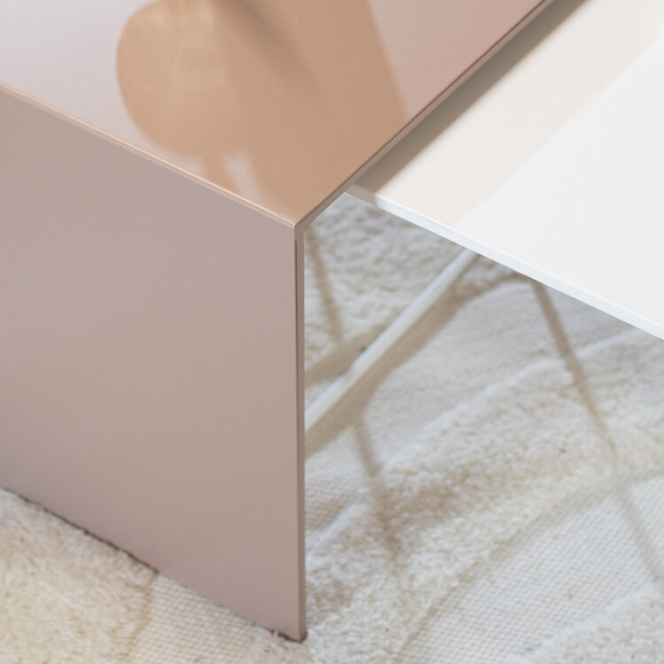 Bijzettafel Lucia metaal taupe 34 cm hoog