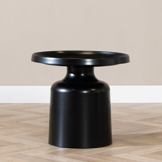 Salontafel Donna rond metaal zwart
