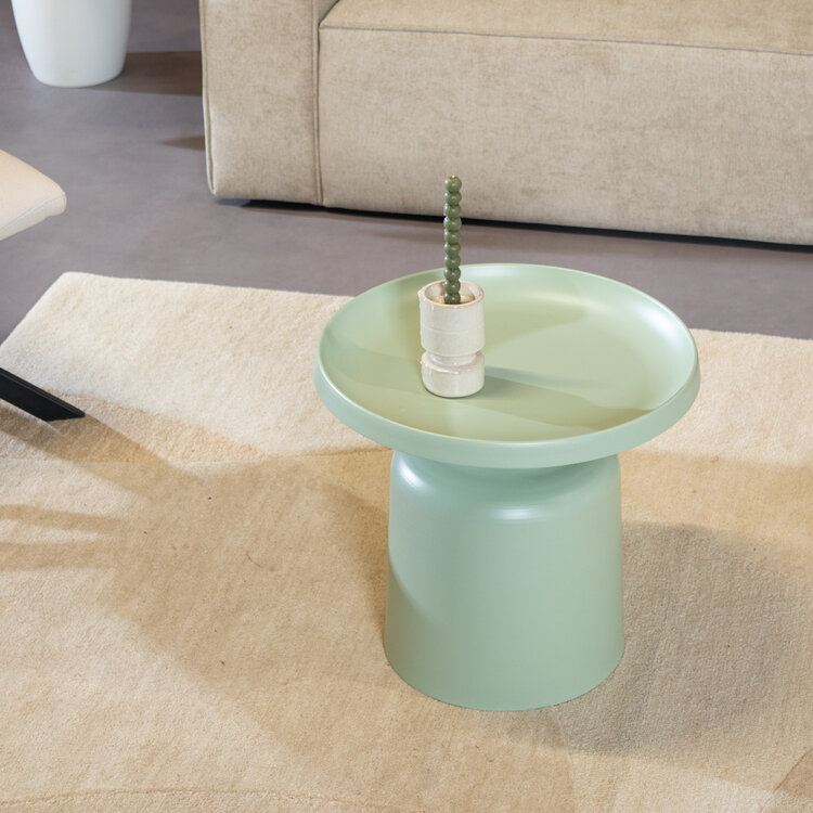 Salontafel Donna rond metaal lichtgroen